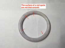 Load image into Gallery viewer, 57.3mm Certified Type A 100% Natural white purple brown red round cut Jadeite bangle PH193-8258
