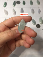 Load image into Gallery viewer, Type A 100% Natural icy watery light green/white/purple jadeite Jade magnolia buds group Pendant PH236
