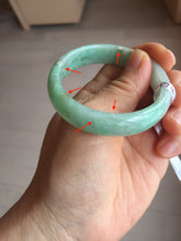 Load image into Gallery viewer, 50.5mm Certified Type A 100% Natural sunny apple green/red oval Jadeite Jade bangle BG61-0174
