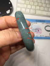 Load image into Gallery viewer, 61mm Certified Type A 100% Natural dark green/blue/gray/black Guatemala Jadeite bangle AZ144-6426
