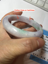 Load image into Gallery viewer, 59.5mm certified 100% natural Type A sunny green/purple white jadeite jade bangle PC197-1217
