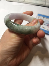 Load image into Gallery viewer, 55mm certified 100% natural Type A sunny green light purple jadeite bangle PA186-4759
