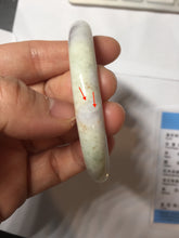 Load image into Gallery viewer, 57.5mm certified type A 100% Natural green/yellow/purple (FU LOU SHOU)Jadeite jade bangle PH36-0433
