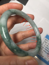 Load image into Gallery viewer, 54.6mm Certified Type A 100% Natural green purple round cut jadeite Jade bangle PJ39-0280
