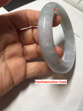 Load image into Gallery viewer, 56.3mm certified 100% natural Type A icy light green/purple jadeite jade bangle PE7-0299
