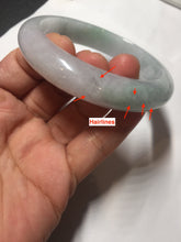 Load image into Gallery viewer, 57.5mm certified 100% natural Type A light green/purple jadeite jade bangle PE9-0311
