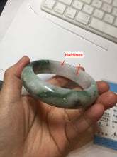 Load image into Gallery viewer, 58mm Certified 100% natural Type A green/purple chubby jadeite jade bangle PB98-8975
