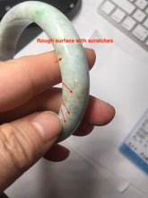 Load image into Gallery viewer, 58.5mm Certified Type A 100% Natural Sunny Green Purple Gray brown black Jadeite Jade Bangle AZ182-6585
