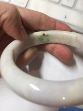 Load image into Gallery viewer, 60.4mm 100% Natural type A sunny green purple white Jadeite Jade bangle PE45-5505
