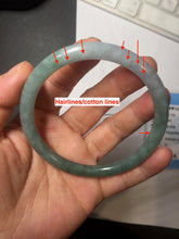 Load image into Gallery viewer, 61.5mm Certified Type A 100% Natural oily dark green(老油青) purple gray black round cut Jadeite Jade bangle Bh103-0715
