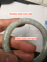 Load image into Gallery viewer, 51.1mm certified 100% natural Type A dark green yellow gray round cut jadeite jade bangle H163-6011
