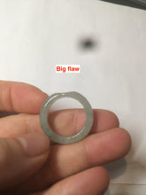 Load image into Gallery viewer, 100% natural type A watery green/white/yellow/dark green/gray big defect jadeite jade band ring AY1 (Added-on items, not sale individually.)
