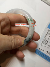 Load image into Gallery viewer, 56mm certified 100% natural type A sunny green/dark green/purple/white jadeite jade bangle PF19-3425
