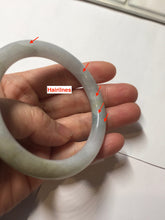 Load image into Gallery viewer, 54mm Certified Type A 100% Natural light green/white round cut Jadeite bangle PA233-9880
