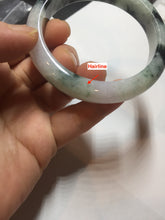 Load image into Gallery viewer, 56.2mm certified 100% natural type A dark green/purple/white jadeite jade bangle PF18-3423
