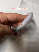 Load image into Gallery viewer, 55.5mm Certified 100% natural Type A sunny Green &amp; Light Purple(春带彩) jadeite jade bangle PH247-0509
