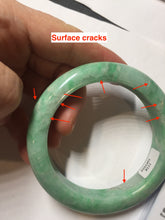 Load image into Gallery viewer, 56.2mm Certified Type A 100% Natural sunny green purple white Jadeite bangle PC168-8111
