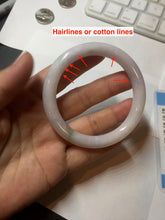 Load image into Gallery viewer, 54mm Certified type A 100% Natural sunny green purple round cut Jadeite bangle PC101-4952
