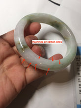 Load image into Gallery viewer, 54.8mm certified 100% natural Type A sunny green/purple/white jadeite jade bangle AA114-1051
