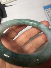Load image into Gallery viewer, 52.5mm Certified Type A 100% Natural green purple round cut jadeite Jade bangle PJ37-0284
