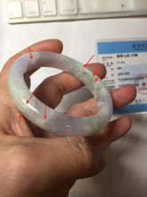 Load image into Gallery viewer, 49.7mm certified 100% natural Type A sunny green/purple jadeite jade bangle BH116-1950
