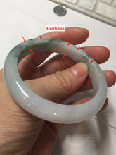 Load image into Gallery viewer, 52.8mm Certified type A 100% Natural green white light purple Jadeite bangle PE30
