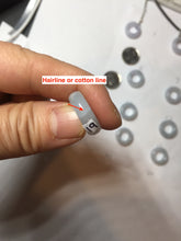 Load image into Gallery viewer, 16.4-17mm Type A 100% Natural light purple white gray Jadeite Safety Guardian Button donuts pendant PF27
