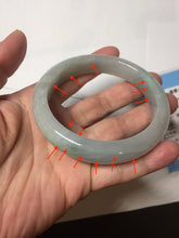 Load image into Gallery viewer, 58.5mm Certified Type A 100% Natural icy watery green/purple chubby Jadeite Jade bangle PB246-9529
