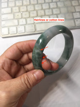 Load image into Gallery viewer, 57.5mm certified 100% natural Type A light green/purple/white chubby jadeite jade bangle R59-1301
