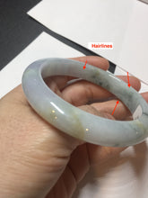 Load image into Gallery viewer, 58mm certified Type A 100% Natural dark green purple yellow(FU LU SHOU) Jadeite Jade bangle PE76-(5927)
