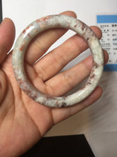 Load image into Gallery viewer, 53.3mm Certified 100% Natural Type A Light Green Purple Red Gray A Red Earth Plateau Round Cut Jadeite Jade Bangle PH203-6213
