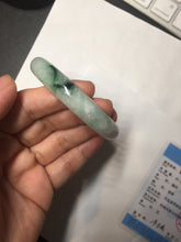 Load image into Gallery viewer, 56.5mm Certificated sunny green/dark green/white jadeite jade bangle BK120-8240
