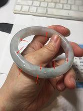 Load image into Gallery viewer, 58.7mm Certified Type A 100% Natural icy watery green/purple chubby Jadeite Jade bangle BP222-9540
