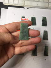 Load image into Gallery viewer, 100% Natural Type A Sunny Green Dark Green Black Gray Misty Mountain Forest Jadeite Jade Safe and Sound Pendant Group BS121
