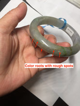 Load image into Gallery viewer, 60mm Certified Type A 100% Natural white/light purple/brown/yellow/gray (FU LU SHOU) Jadeite Jade bangle BF107-8641
