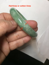 Load image into Gallery viewer, 58.4mm Certified Type A 100% Natural sunny green gray Jadeite Jade bangle PA119-9890
