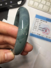 Load image into Gallery viewer, 61mm Certified Type A 100% Natural dark green/blue/gray/black Guatemala Jadeite bangle AZ144-6426

