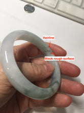 Load image into Gallery viewer, 52.8mm Certified type A 100% Natural green white light purple Jadeite bangle PE30
