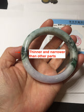 Load image into Gallery viewer, 56mm certified 100% natural Type A light green brown purple jadeite jade bangle AA31-4076
