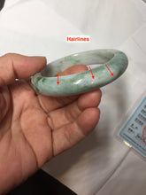 Load image into Gallery viewer, 52.6mm certified  100% Natural type A sunny green yellow purple (Fu Lu Shou)Jadeite Jade bangle PH245-0504
