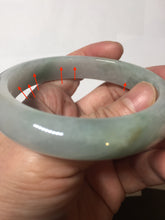 Load image into Gallery viewer, 58.5mm Certified Type A 100% Natural icy watery green/purple chubby Jadeite Jade bangle PB246-9529
