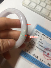 Load image into Gallery viewer, 59.5mm certified 100% natural Type A sunny green/purple white jadeite jade bangle PC197-1217
