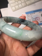Load image into Gallery viewer, 58.2mm Type A 100% Natural light green/blue/white chubby Jadeite Jade bangle BS130-4037
