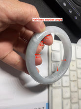 Load image into Gallery viewer, 57.5mm certified 100% natural Type A light green/purple jadeite jade bangle PE9-0311
