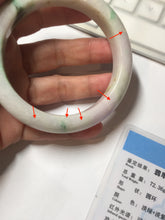 Load image into Gallery viewer, 59.5mm 100% Natural type A sunny green purple white Jadeite Jade bangle PE46-5504
