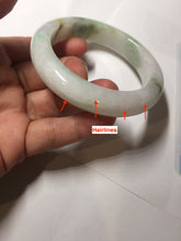 Load image into Gallery viewer, 54.8mm certified 100% natural Type A sunny green/purple/white jadeite jade bangle AA114-1051
