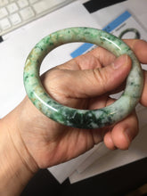 Load image into Gallery viewer, 58mm Certified Type A 100% Natural Sunny Green Brown with Green Floating Flowers round cut Jadeite Jade Bangle PC211-6216 58/11.3/10.6mm
