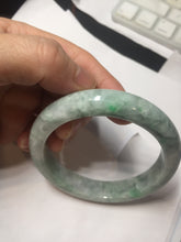 Load image into Gallery viewer, 58mm certified 100% natural type A sunny green/purple/white/gray jadeite jade bangle PJ69-2986
