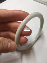 Load image into Gallery viewer, 55.5mm Certified Type A 100% Natural sunny green/white(白底青) flat Jadeite Jade bangle PE40-2866
