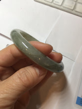 Load image into Gallery viewer, 56.5mm Certified 100% natural Type A oily dark green/gray/black (老油青) jadeite jade bangle PF34-5472
